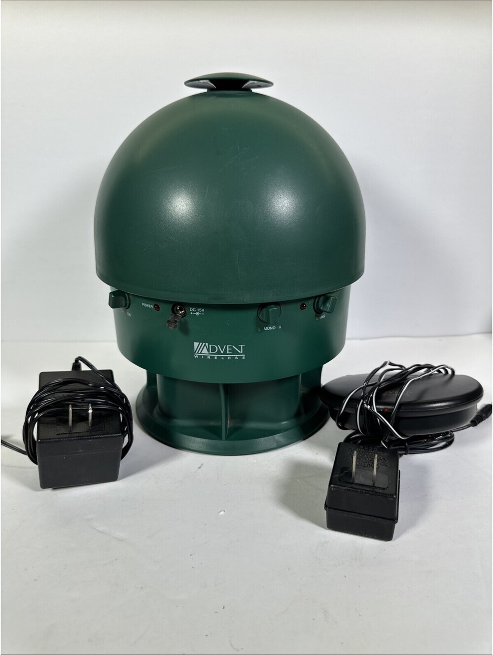 Advent Wireless Outdoor Dome Speaker Green w/ Transmitter Power Tested